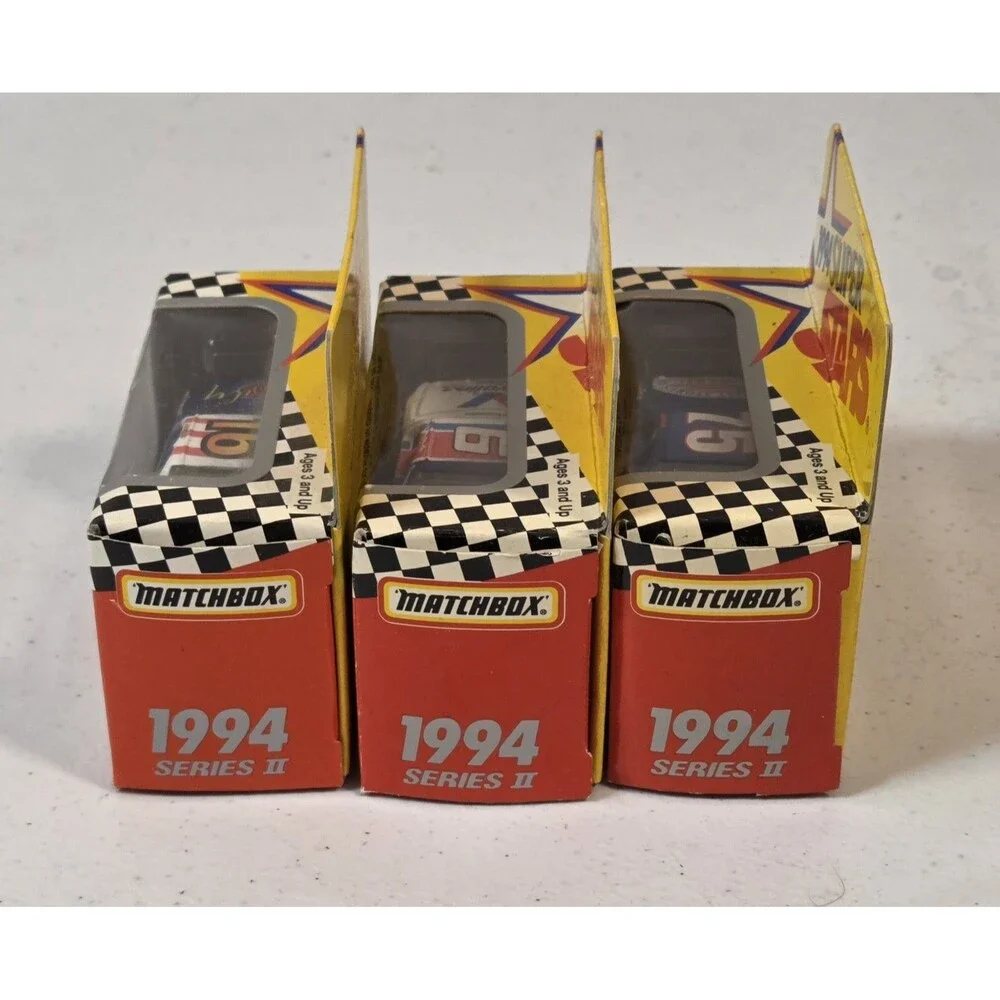 Matchbox 1994 Super Stars Series II NASCAR Diecast Lot of 3 Valvoline #6 #16 #75